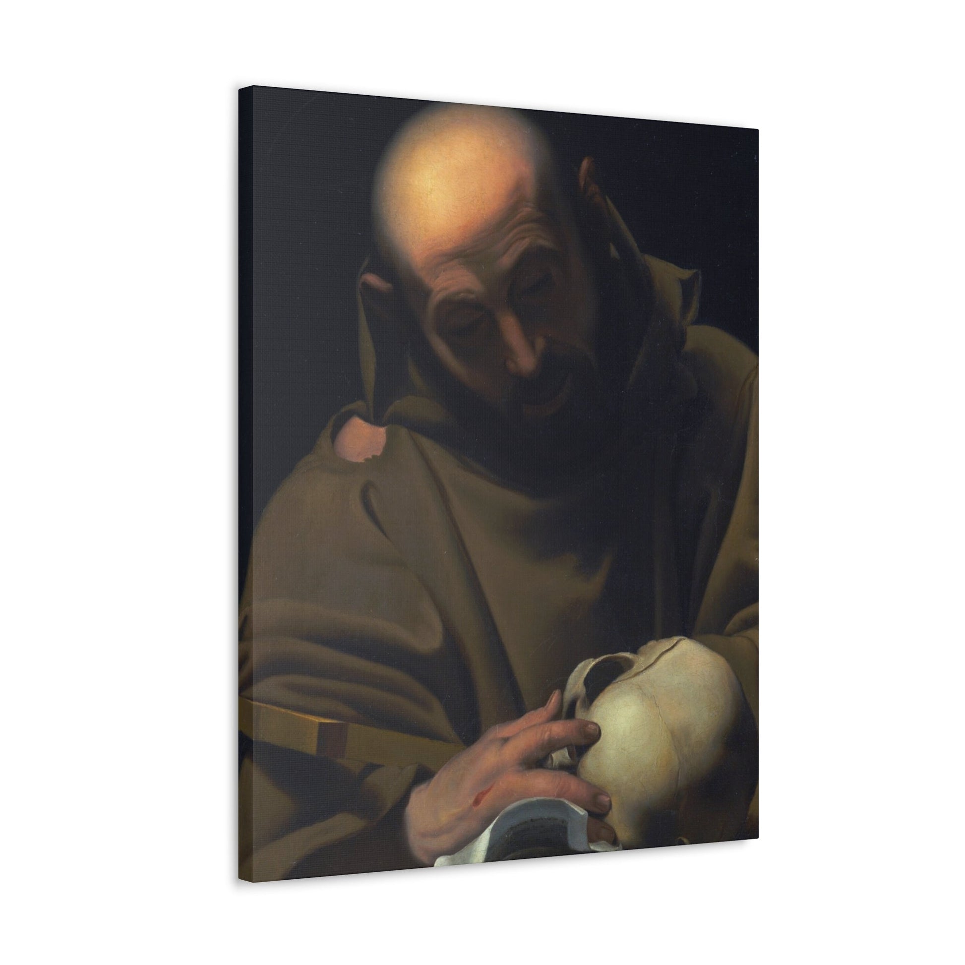 Manner of Bartolomeo Schedoni (1578-1615) Saint Francis , Laid Down on Canvas - Canvas Wall Art-The Sticker Space