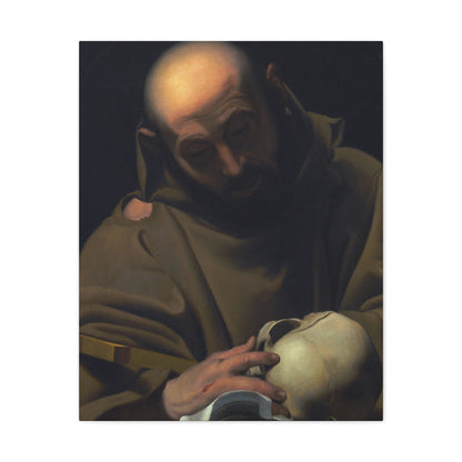 Manner of Bartolomeo Schedoni (1578-1615) Saint Francis , Laid Down on Canvas - Canvas Wall Art-24″ x 30″-The Sticker Space