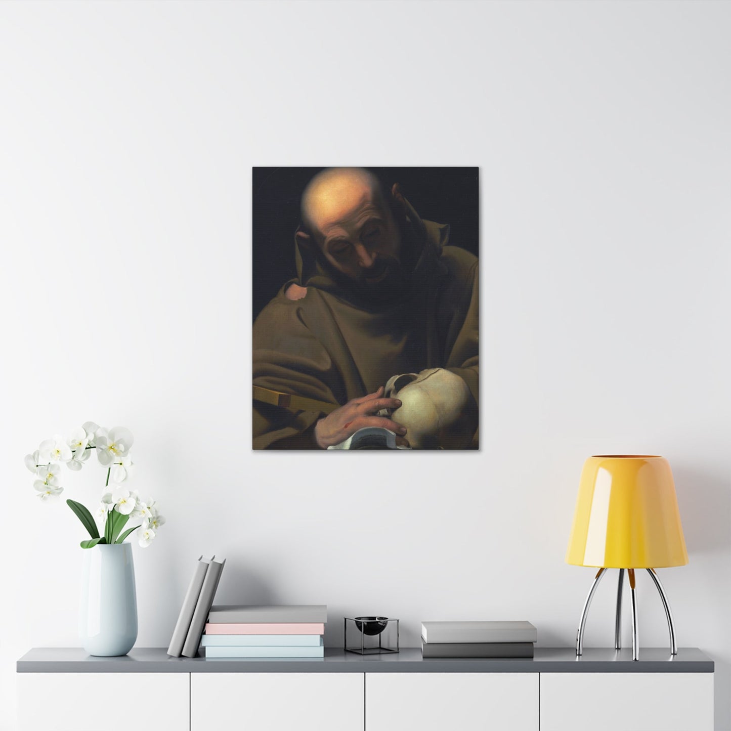 Manner of Bartolomeo Schedoni (1578-1615) Saint Francis , Laid Down on Canvas - Canvas Wall Art-The Sticker Space