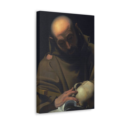 Manner of Bartolomeo Schedoni (1578-1615) Saint Francis , Laid Down on Canvas - Canvas Wall Art-The Sticker Space