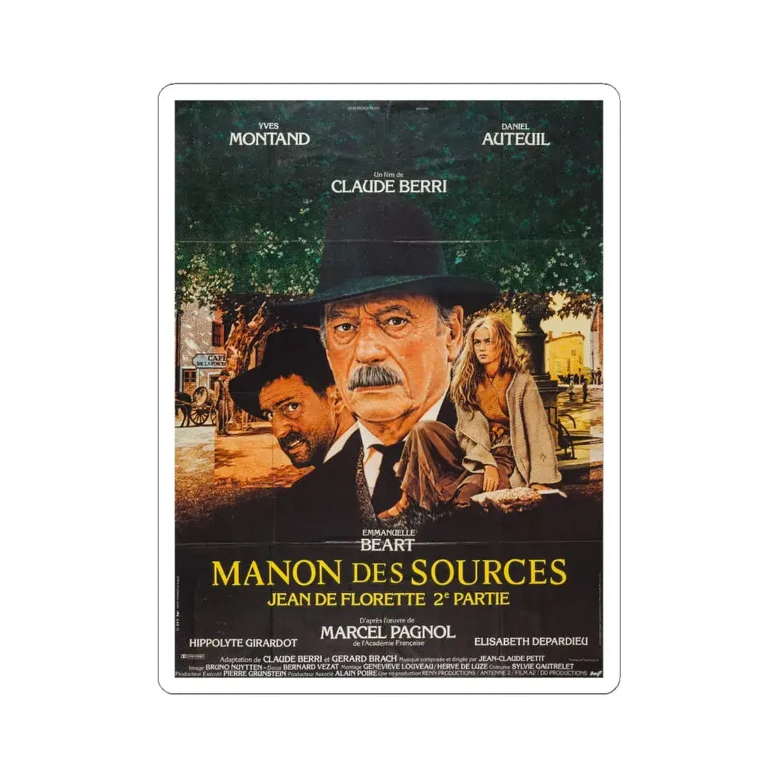 Manon of the Spring 1987 Movie Poster - STICKER Vinyl Kiss-Cut Decal 6 Inch White - The Sticker Space