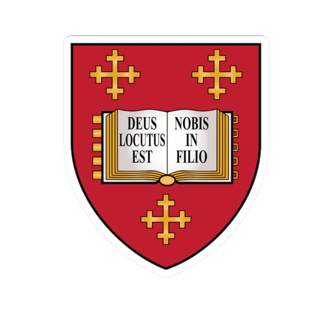 Mansfield College Oxford Coat Of Arms (England) (Coat of Arms) STICKER Vinyl Kiss-Cut Decal 2 Inch White - The Sticker Space