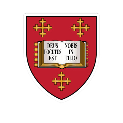 Mansfield College Oxford Coat Of Arms (England) (Coat of Arms) STICKER Vinyl Kiss-Cut Decal 2 Inch White - The Sticker Space