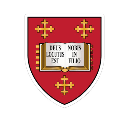 Mansfield College Oxford Coat Of Arms (England) (Coat of Arms) STICKER Vinyl Kiss-Cut Decal 6 Inch White - The Sticker Space