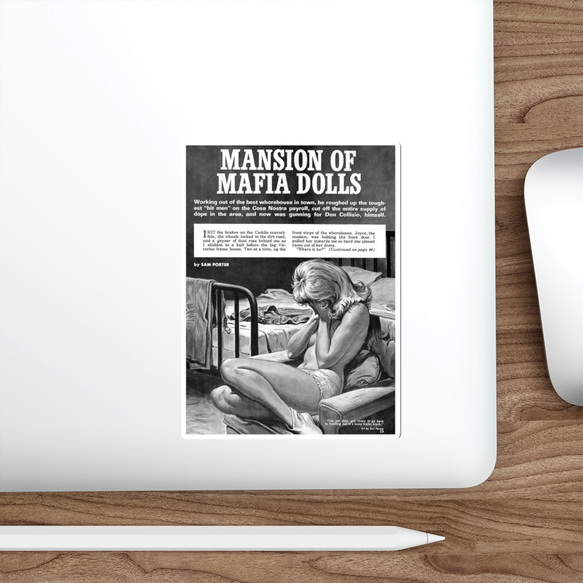 Mansion Of Mafia Dolls (Magazine Illustration) STICKER Vinyl Die-Cut Decal-The Sticker Space