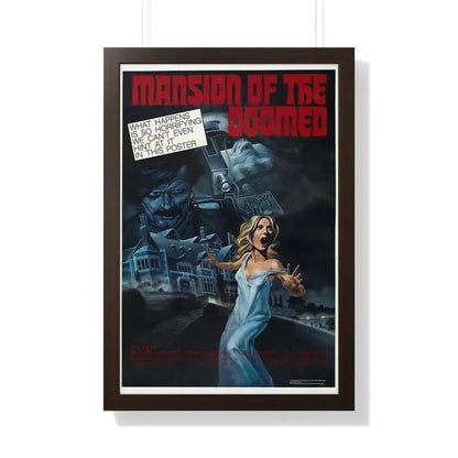 MANSION OF THE DOOMED 1976 - Framed Movie Poster 20" x 30" Walnut - The Sticker Space