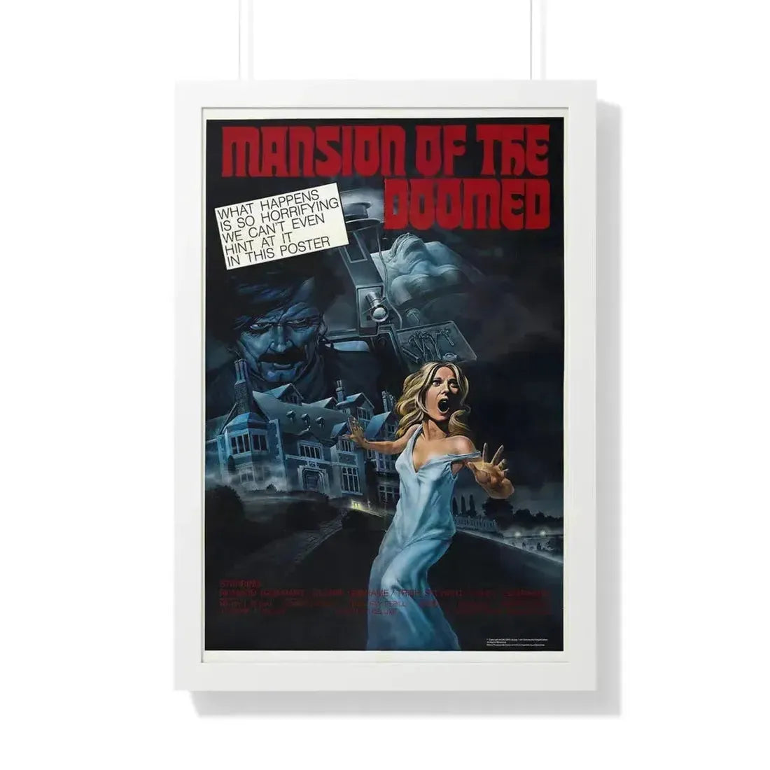MANSION OF THE DOOMED 1976 - Framed Movie Poster 20" x 30" White - The Sticker Space