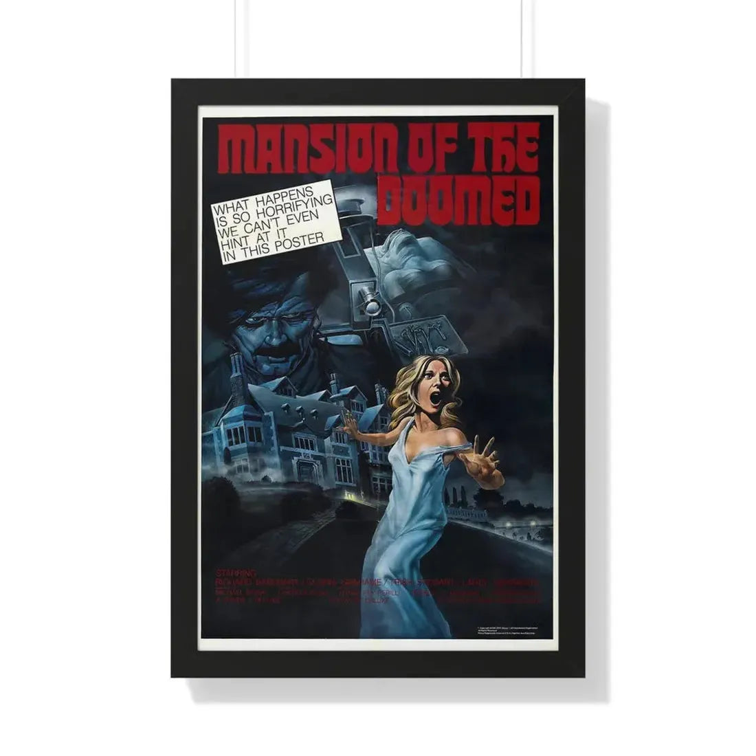 MANSION OF THE DOOMED 1976 - Framed Movie Poster - The Sticker Space