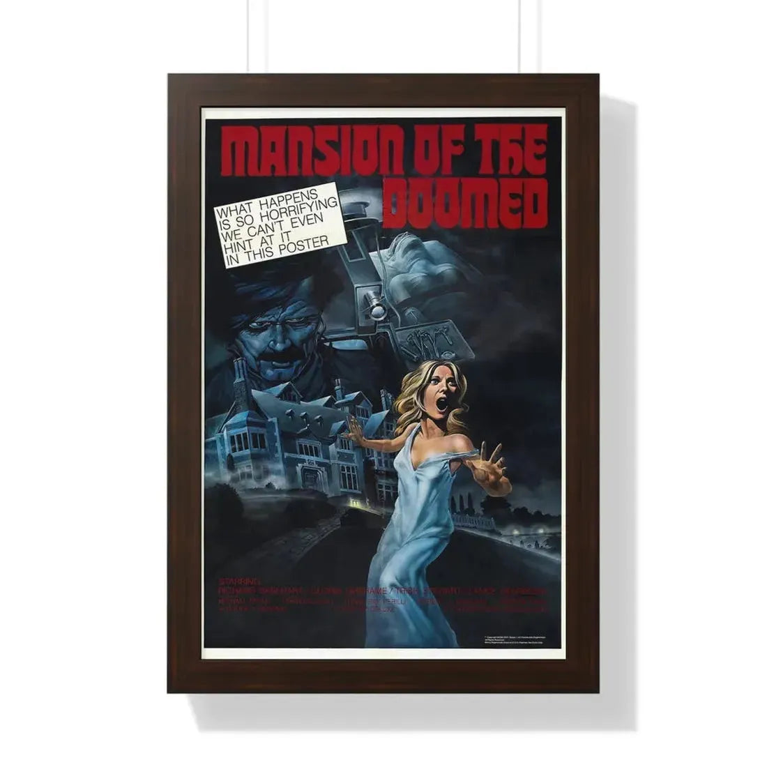 MANSION OF THE DOOMED 1976 - Framed Movie Poster - The Sticker Space