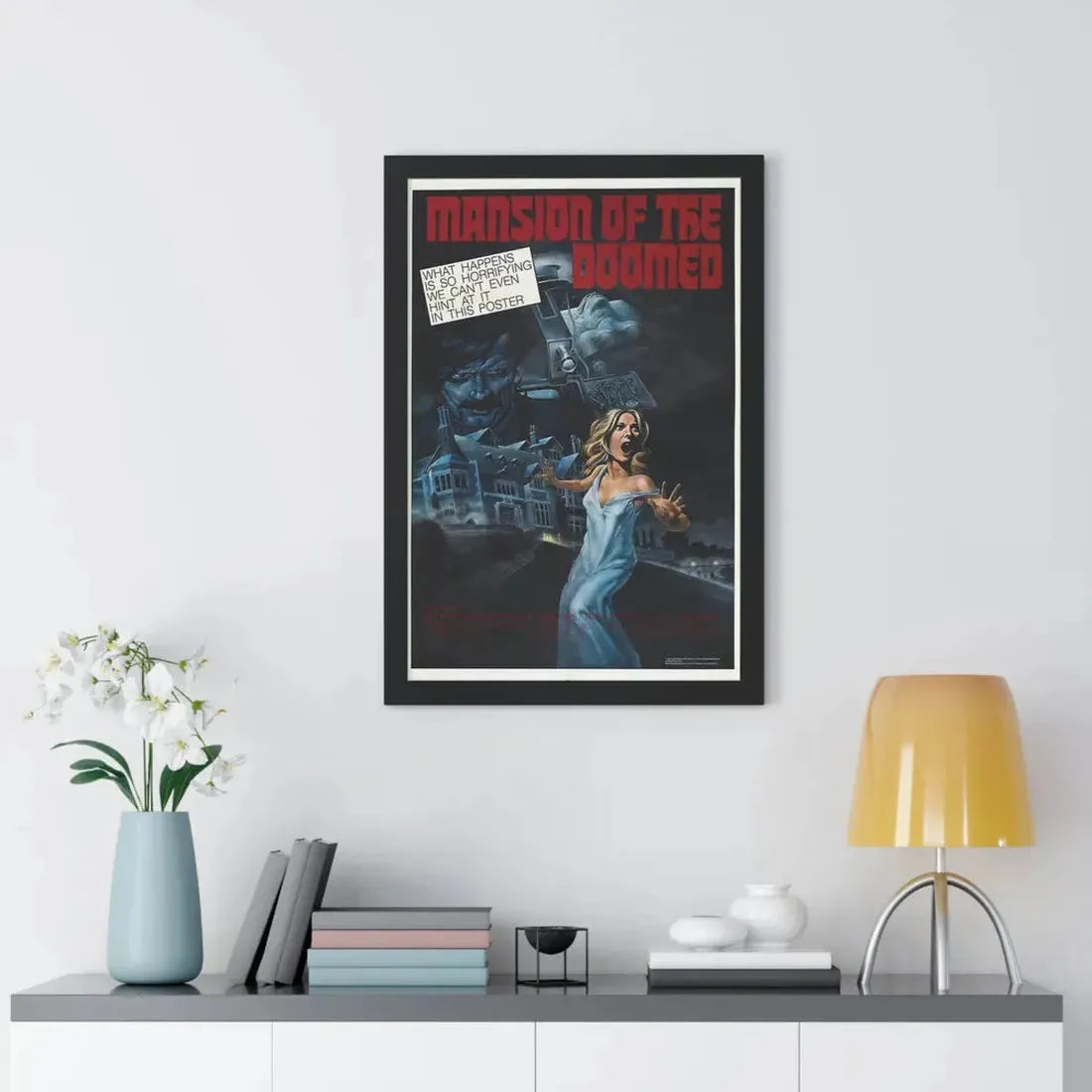 MANSION OF THE DOOMED 1976 - Framed Movie Poster - The Sticker Space