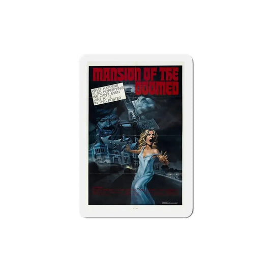 Mansion of the Doomed 1976 Movie Poster Refrigerator Magnet 4 Inch - The Sticker Space