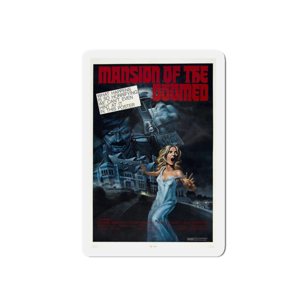 MANSION OF THE DOOMED 1976 Movie Poster - Refrigerator Magnet-5" x 5"-The Sticker Space