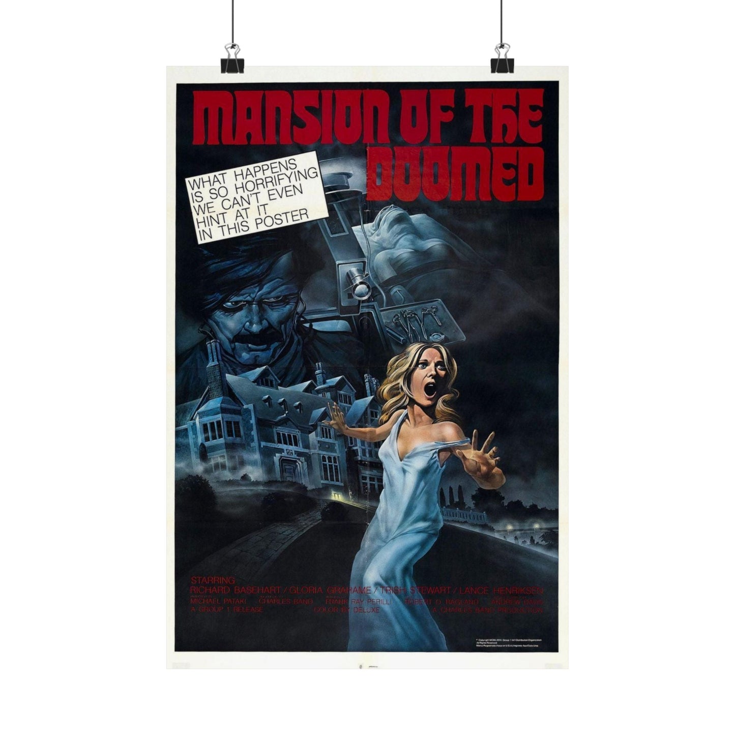 MANSION OF THE DOOMED 1976 - Paper Movie Poster-12″ x 18″-The Sticker Space