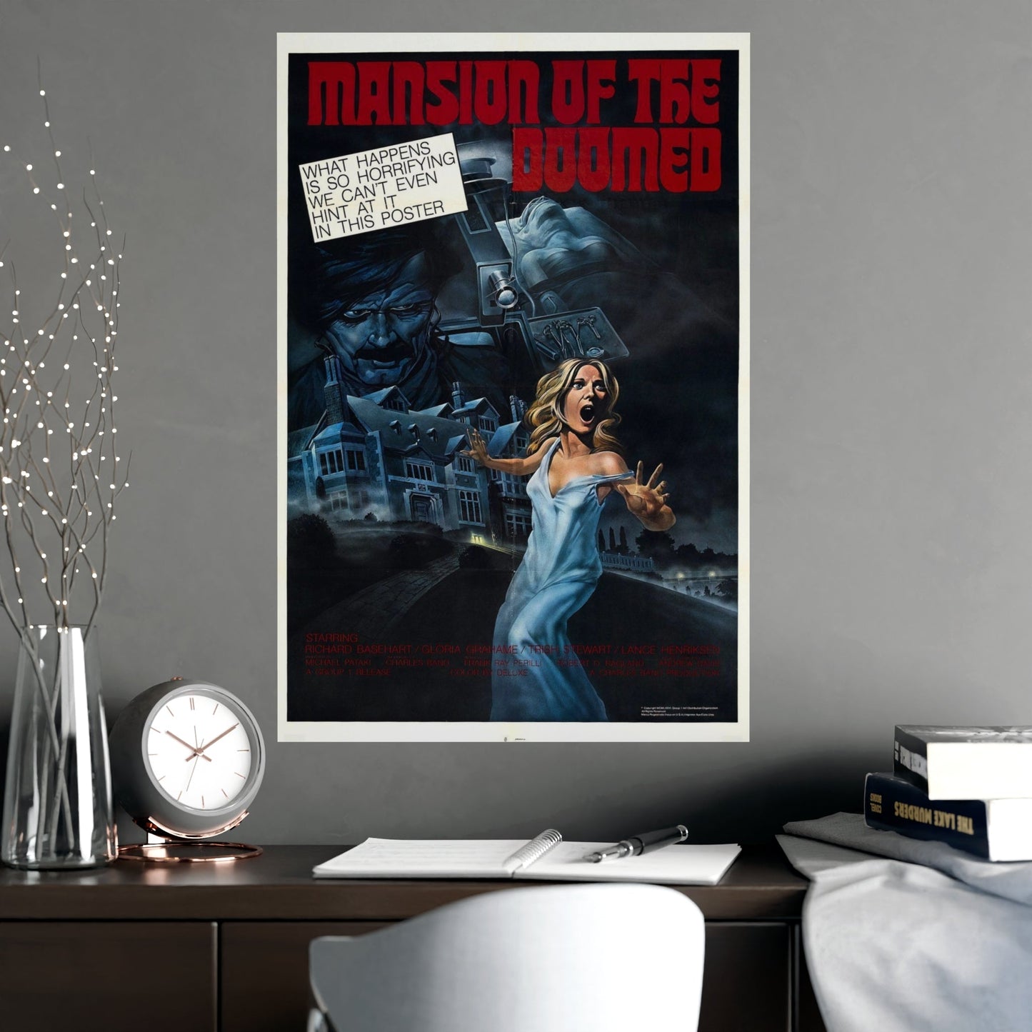 MANSION OF THE DOOMED 1976 - Paper Movie Poster-The Sticker Space