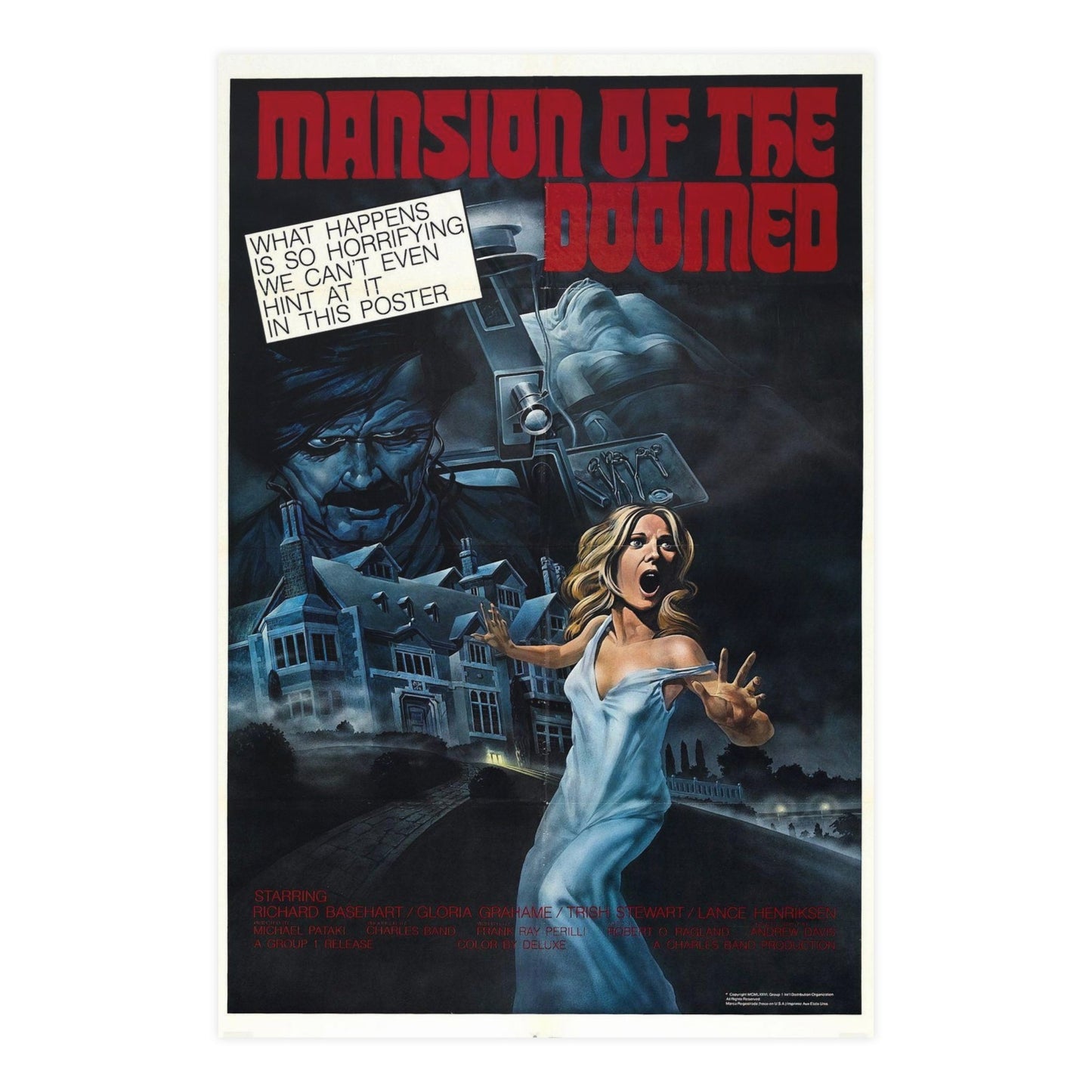 MANSION OF THE DOOMED 1976 - Paper Movie Poster-24″ x 36″ (Vertical)-The Sticker Space