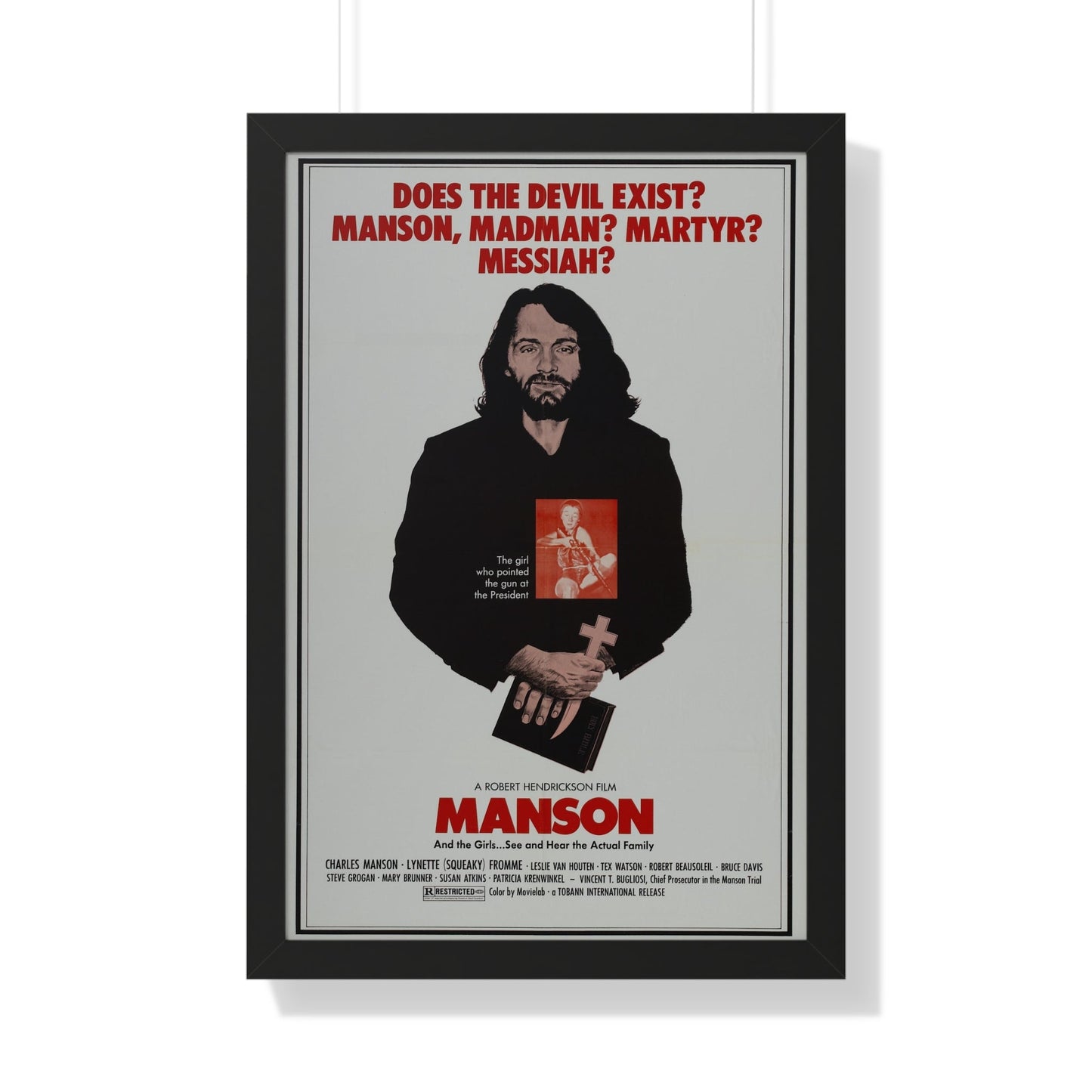 MANSON 1973 - Framed Movie Poster-20" x 30"-The Sticker Space