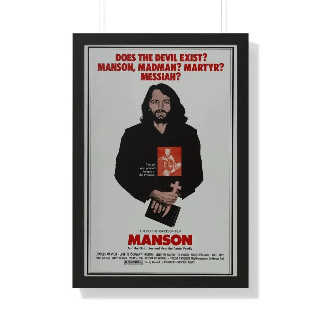 MANSON 1973 - Framed Movie Poster - The Sticker Space