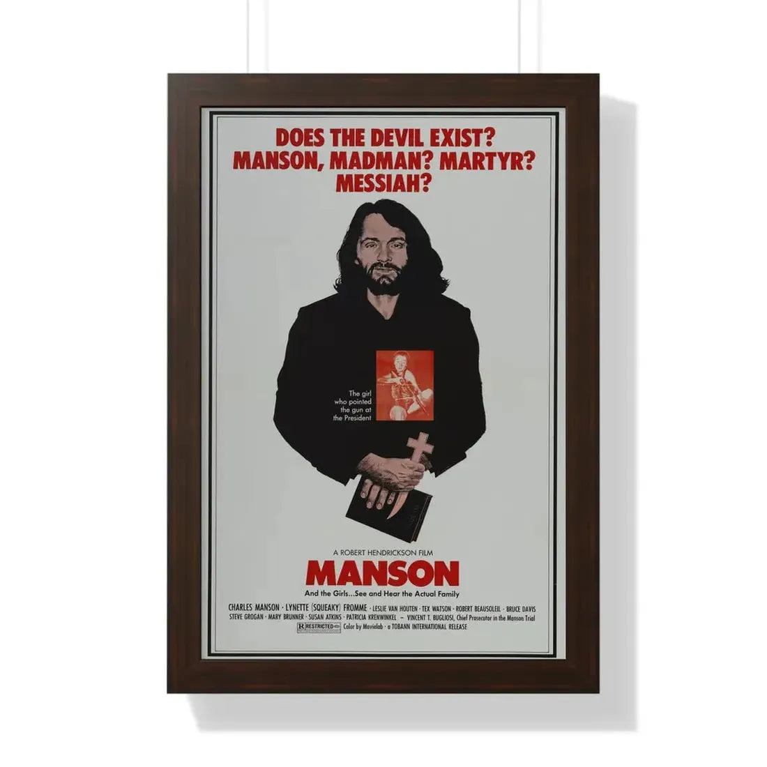 MANSON 1973 - Framed Movie Poster - The Sticker Space