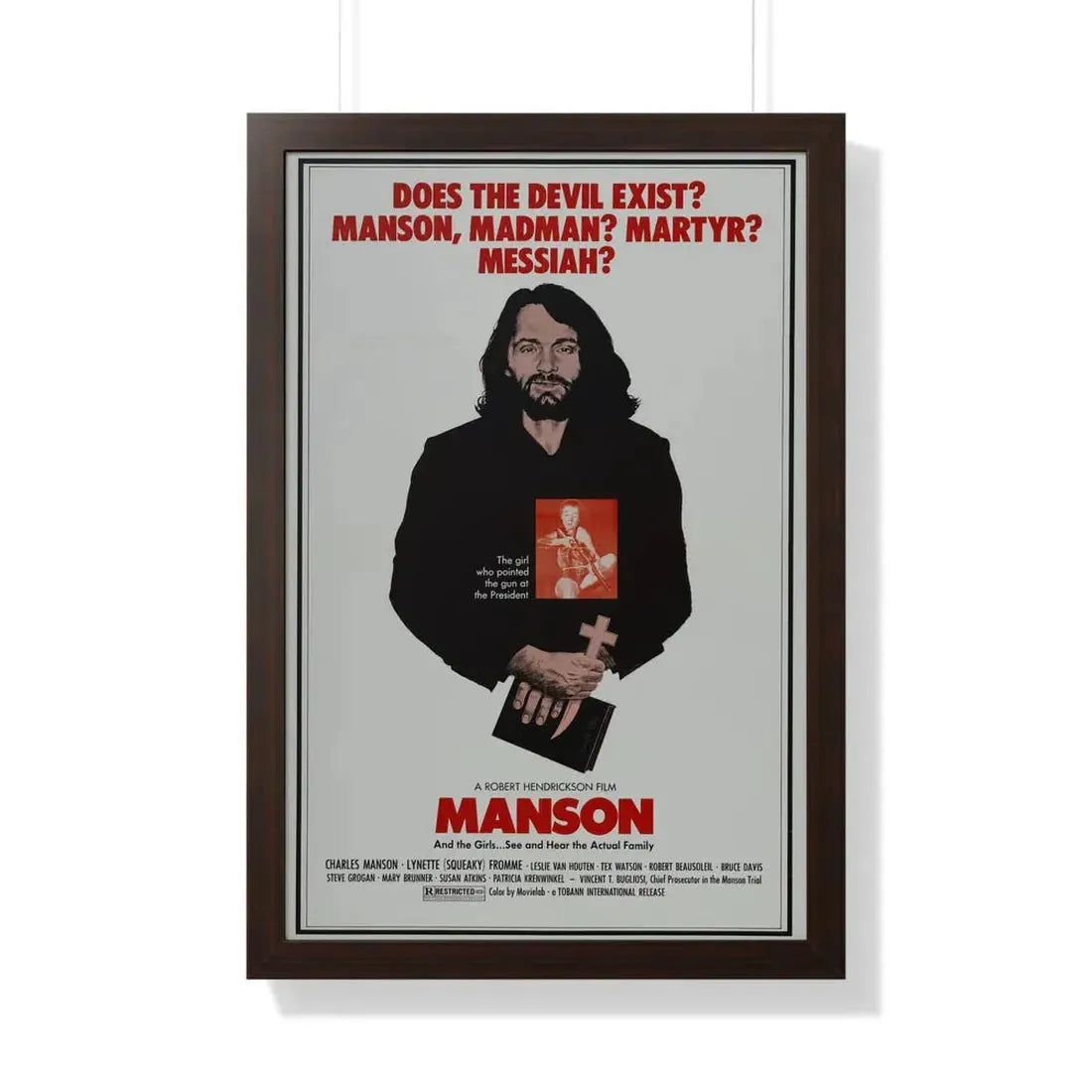 MANSON 1973 - Framed Movie Poster - The Sticker Space