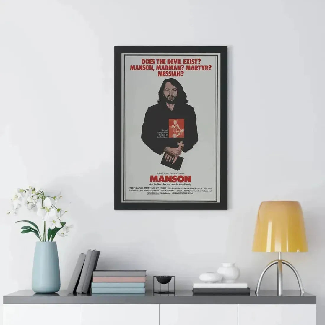 MANSON 1973 - Framed Movie Poster - The Sticker Space