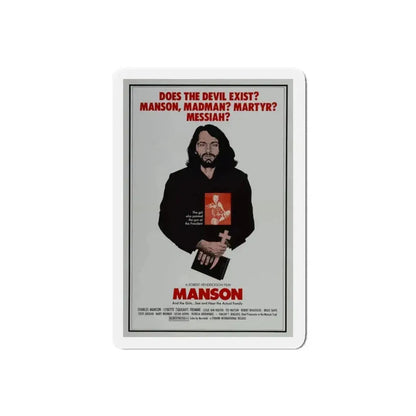 MANSON 1973 Movie Poster - Refrigerator Magnet 5 Inch Die-Cut - The Sticker Space
