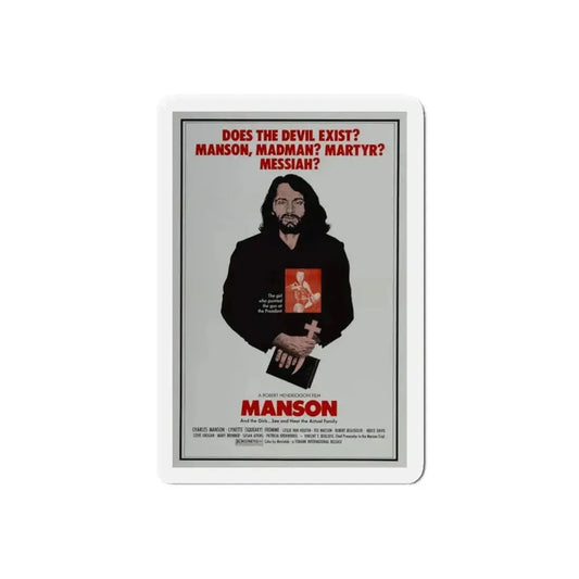MANSON 1973 Movie Poster - Refrigerator Magnet 6 Inch Die-Cut - The Sticker Space