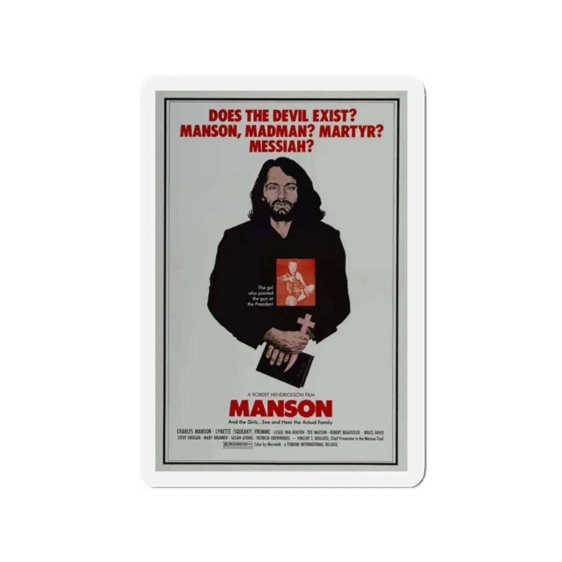 MANSON 1973 Movie Poster - Refrigerator Magnet - The Sticker Space