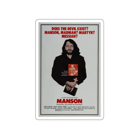 MANSON 1973 Movie Poster STICKER Vinyl Die-Cut Decal 2 Inch - The Sticker Space