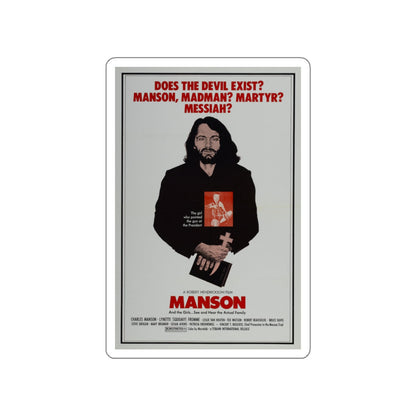 MANSON 1973 Movie Poster STICKER Vinyl Die-Cut Decal-4 Inch-The Sticker Space