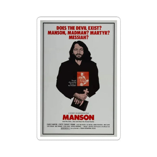 MANSON 1973 Movie Poster - STICKER Vinyl Kiss-Cut Decal 2 Inch White - The Sticker Space