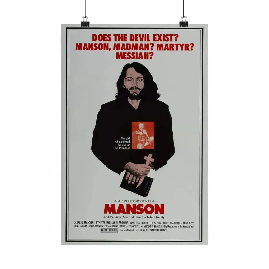 MANSON 1973 - Paper Movie Poster 12″ x 18″ Matte - The Sticker Space