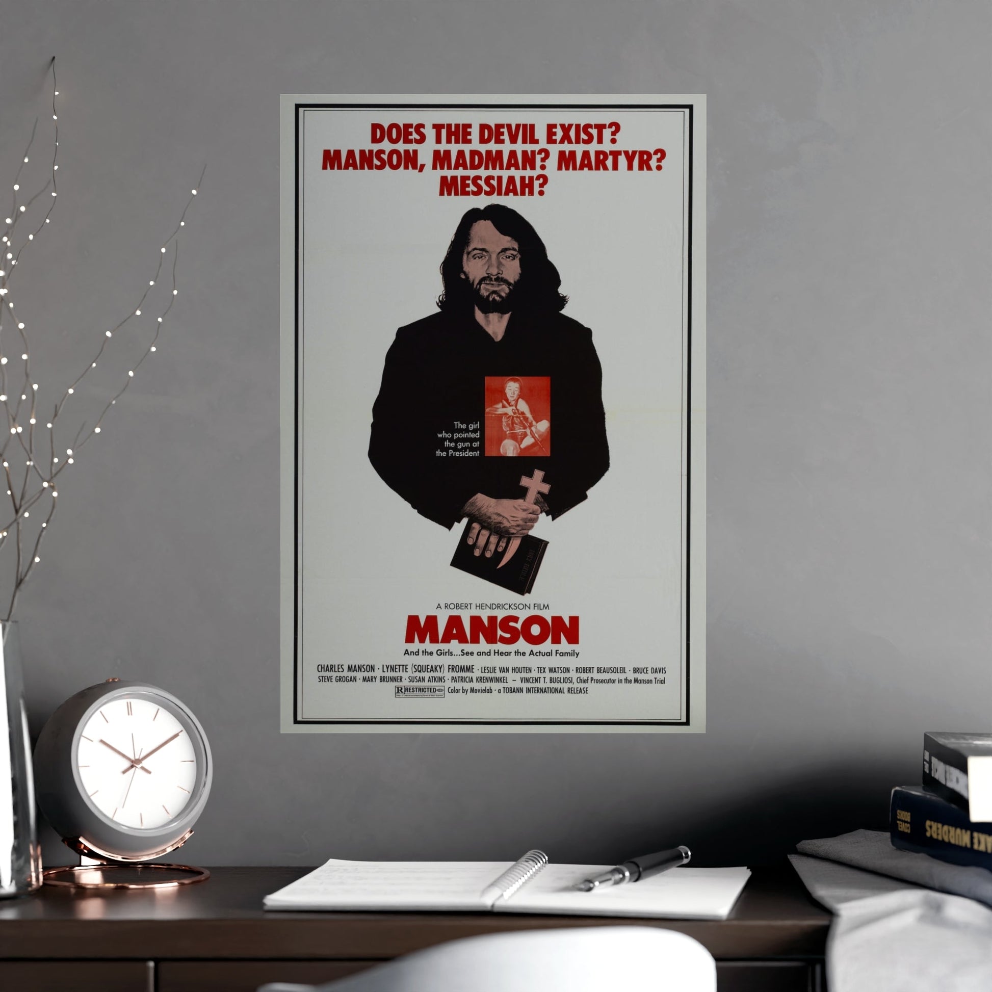 MANSON 1973 - Paper Movie Poster-The Sticker Space