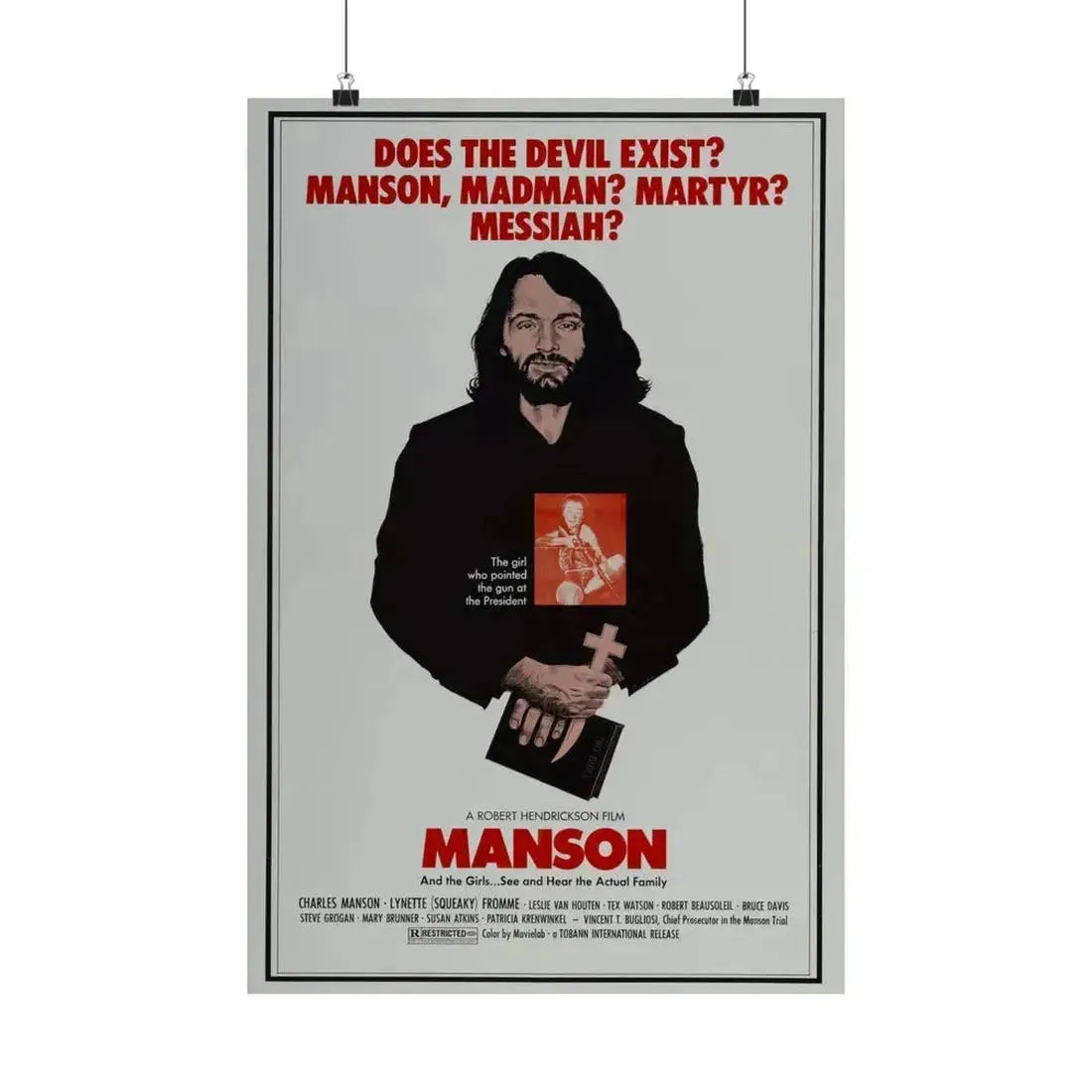 MANSON 1973 - Paper Movie Poster 16″ x 24″ Matte - The Sticker Space