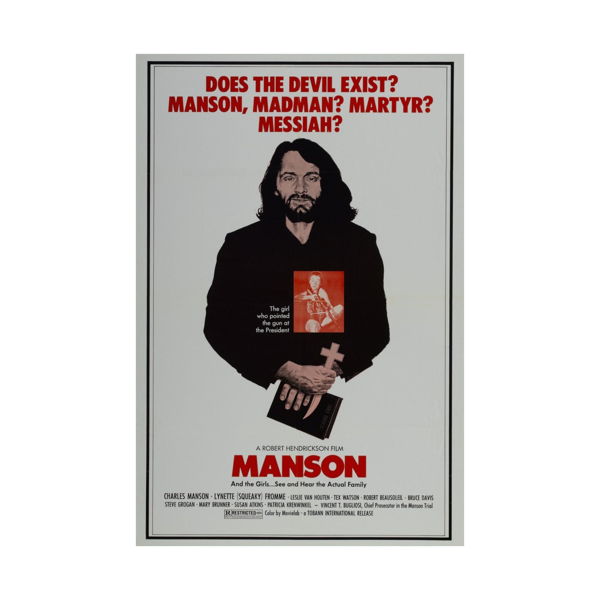 MANSON 1973 - Paper Movie Poster-The Sticker Space