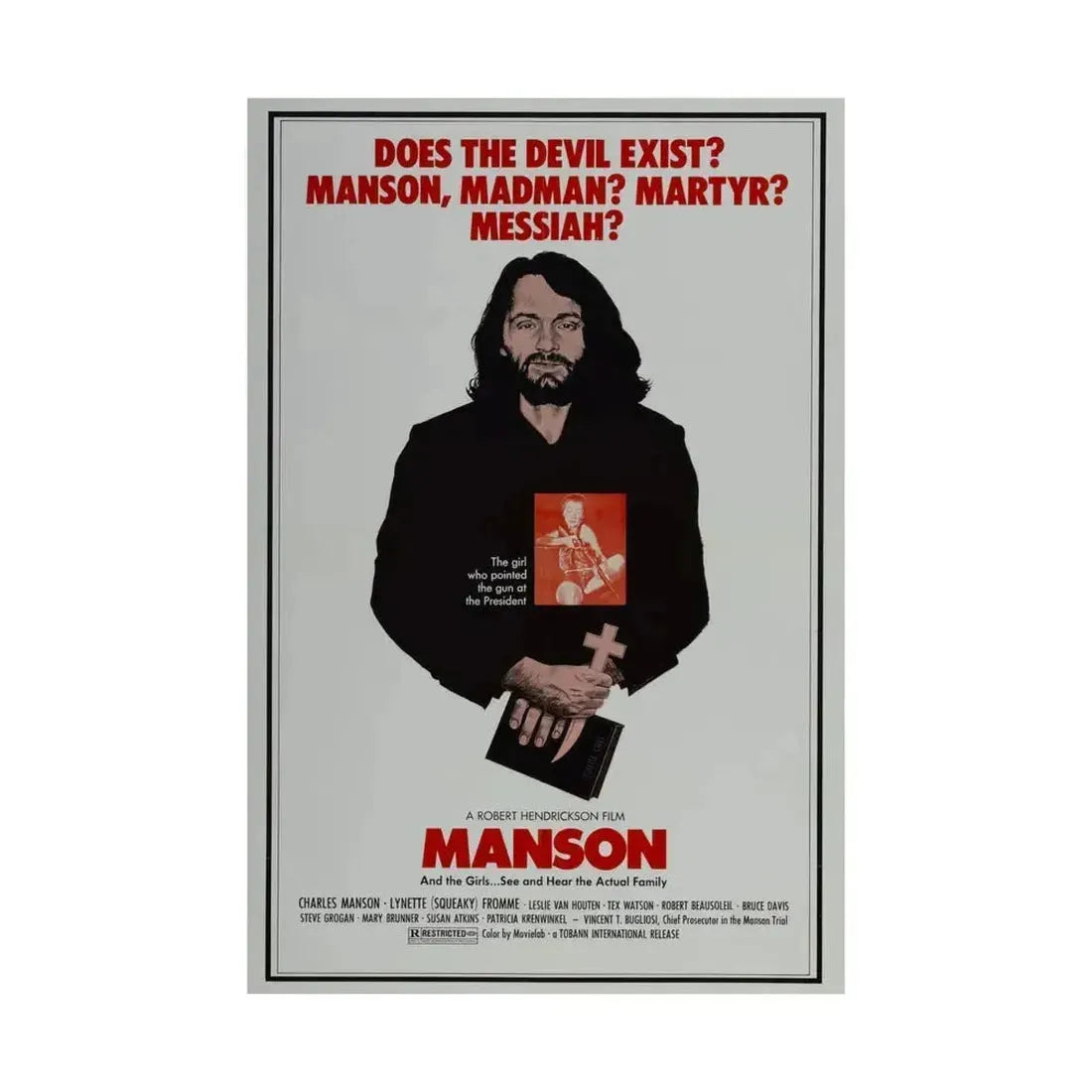 MANSON 1973 - Paper Movie Poster - The Sticker Space