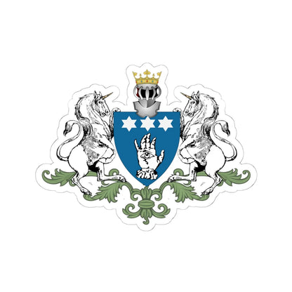 Manu family coat of arms (Algeria) (Coat of Arms) STICKER Vinyl Kiss-Cut Decal 6 Inch White - The Sticker Space