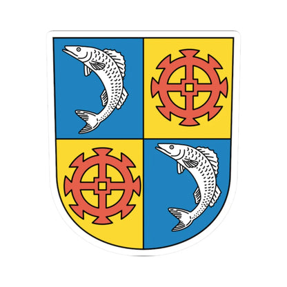 Manzenhub coat of arms (Switzerland) (Coat of Arms) STICKER Vinyl Kiss-Cut Decal 2 Inch White - The Sticker Space