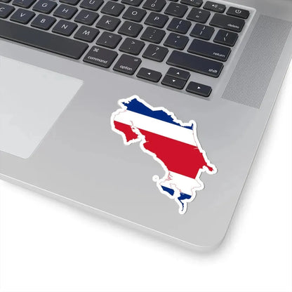 Map and flag of Costa Rica (Costa Rica) STICKER Vinyl Kiss-Cut Decal - The Sticker Space