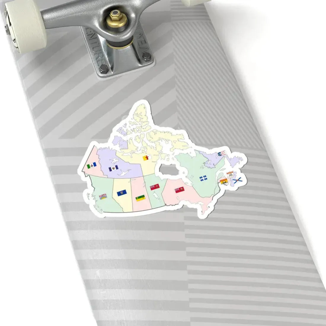 Map of Canada with flags (Canada) STICKER Vinyl Kiss-Cut Decal - The Sticker Space