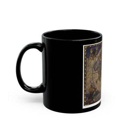 Map of Discovery- Eastern Hemisphere (1928) (Map) Black Coffee Mug-The Sticker Space