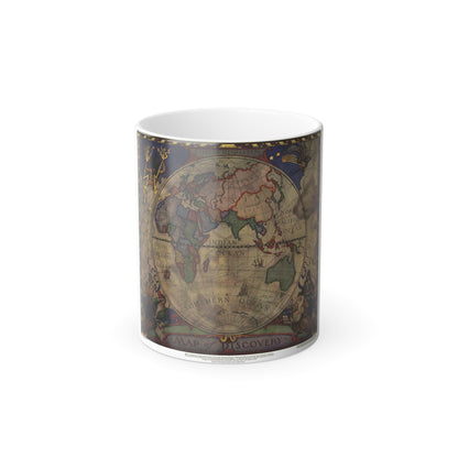 Map of Discovery- Eastern Hemisphere (1928) (Map) Color Changing Mug 11oz-11oz-The Sticker Space