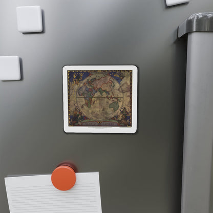 Map of Discovery- Eastern Hemisphere (1928) (Map) Refrigerator Magnet-The Sticker Space