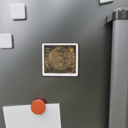 Map of Discovery- Western Hemisphere (1928) (Map) Refrigerator Magnet-The Sticker Space