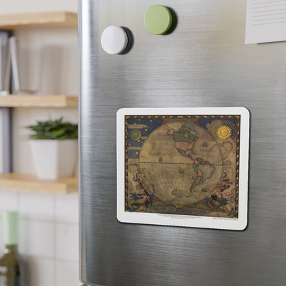 Map of Discovery- Western Hemisphere (1928) (Map) Refrigerator Magnet-The Sticker Space