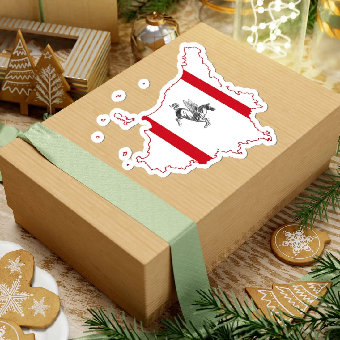 Map profile of Tuscany (Italy) STICKER Vinyl Kiss-Cut Decal - The Sticker Space