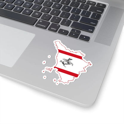 Map profile of Tuscany (Italy) STICKER Vinyl Kiss-Cut Decal - The Sticker Space