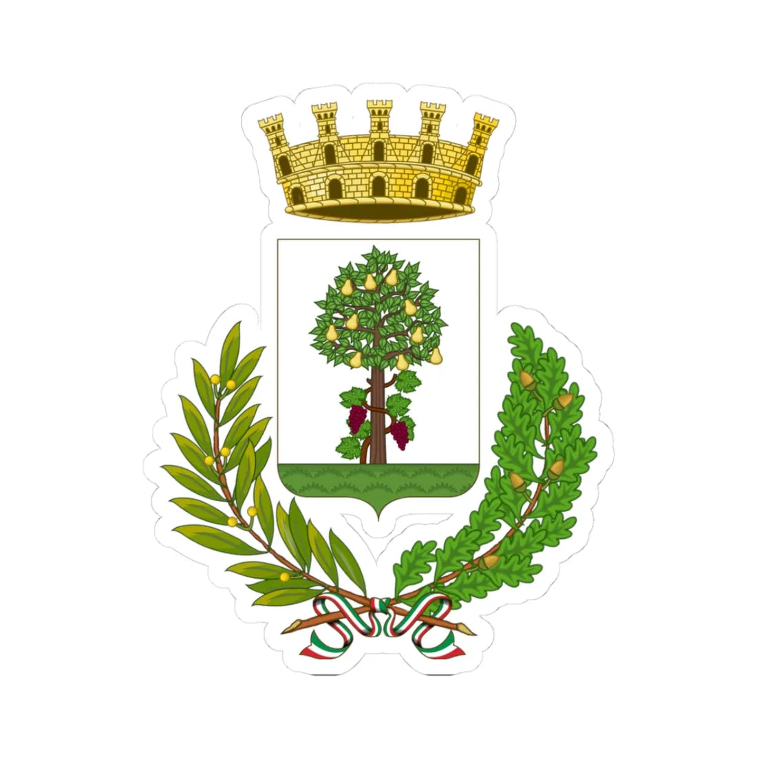 Maranello-Stemma (Italy) (Coat of Arms) STICKER Vinyl Kiss-Cut Decal 3 Inch White - The Sticker Space