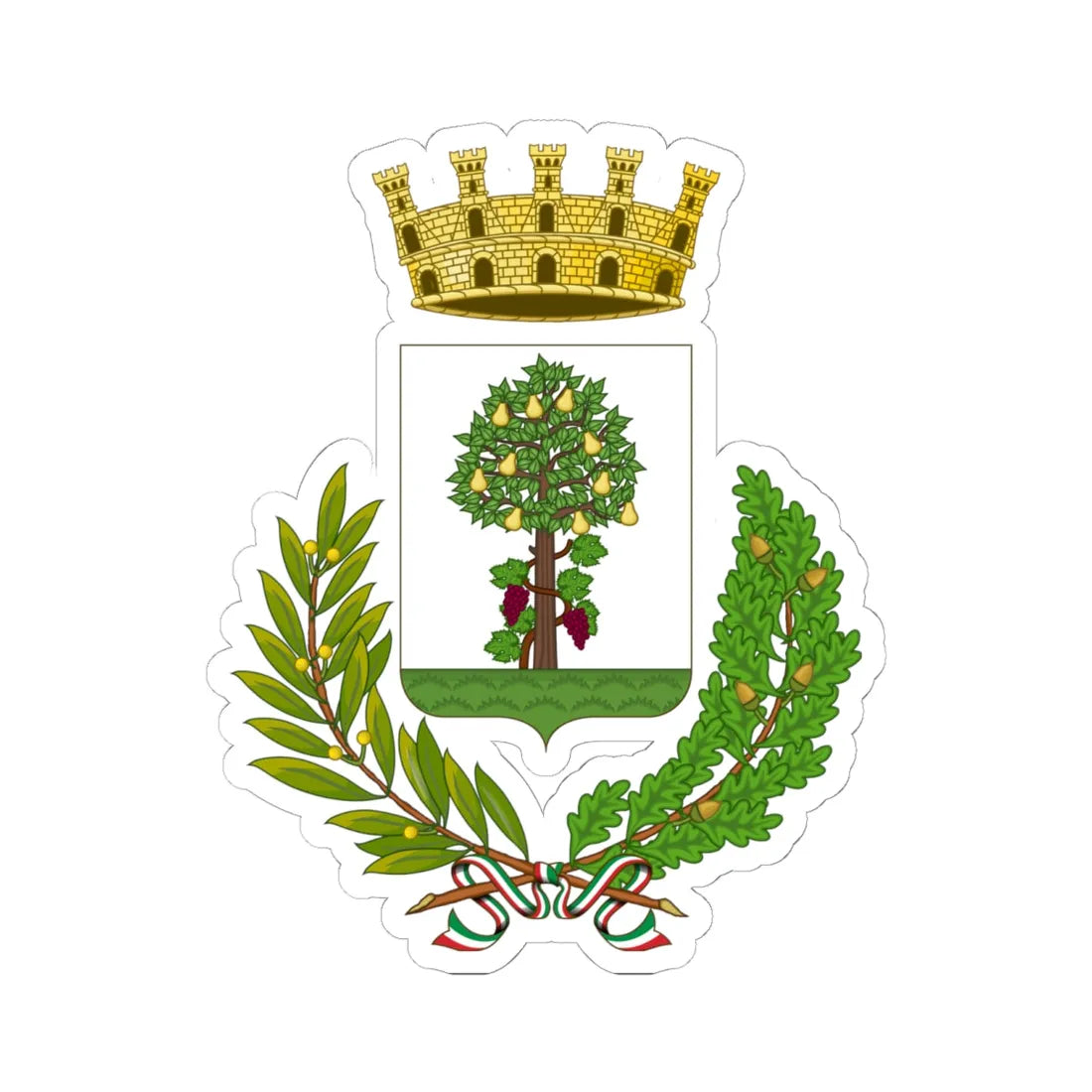 Maranello-Stemma (Italy) (Coat of Arms) STICKER Vinyl Kiss-Cut Decal 6 Inch White - The Sticker Space