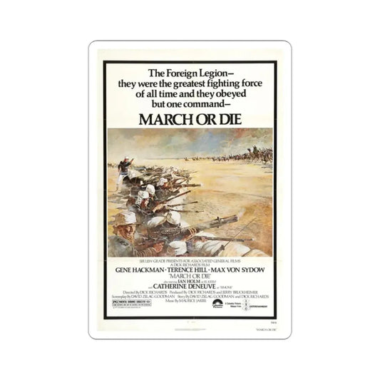 March or Die 1977 Movie Poster STICKER Vinyl Die-Cut Decal 2 Inch - The Sticker Space