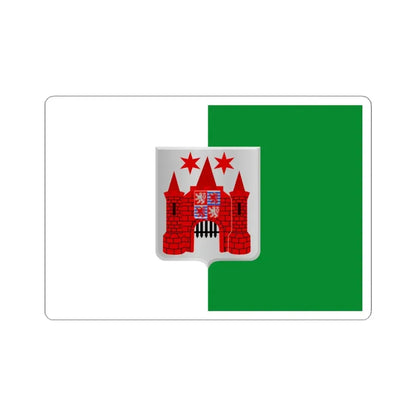 Marche-en-Famenne vlag (Belgium) STICKER Vinyl Kiss-Cut Decal 4 Inch White - The Sticker Space